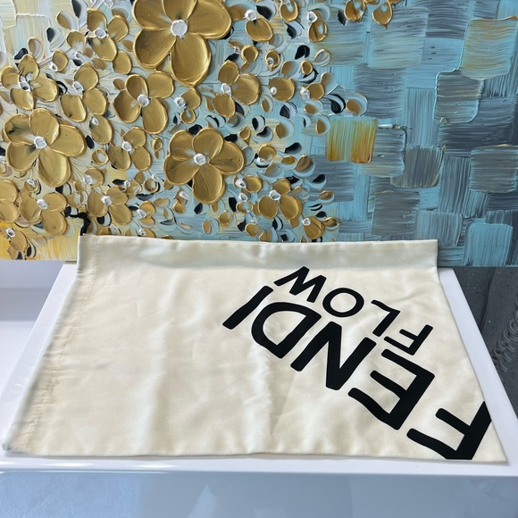 Fendi Flow Dust / Storage Bags Drawstring Pouches - Pair of 2 - Picture 2 of 5